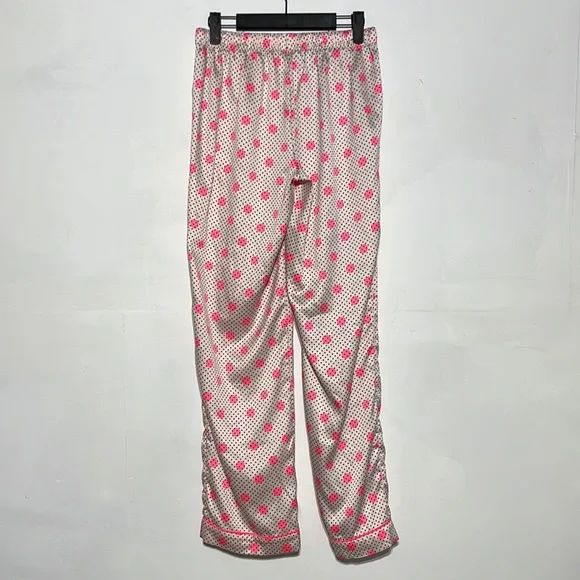 Victoria’s Secret Pink White Black Polka Dot Silky Lightweight Pajama Pants XS - Picture 6 of 8